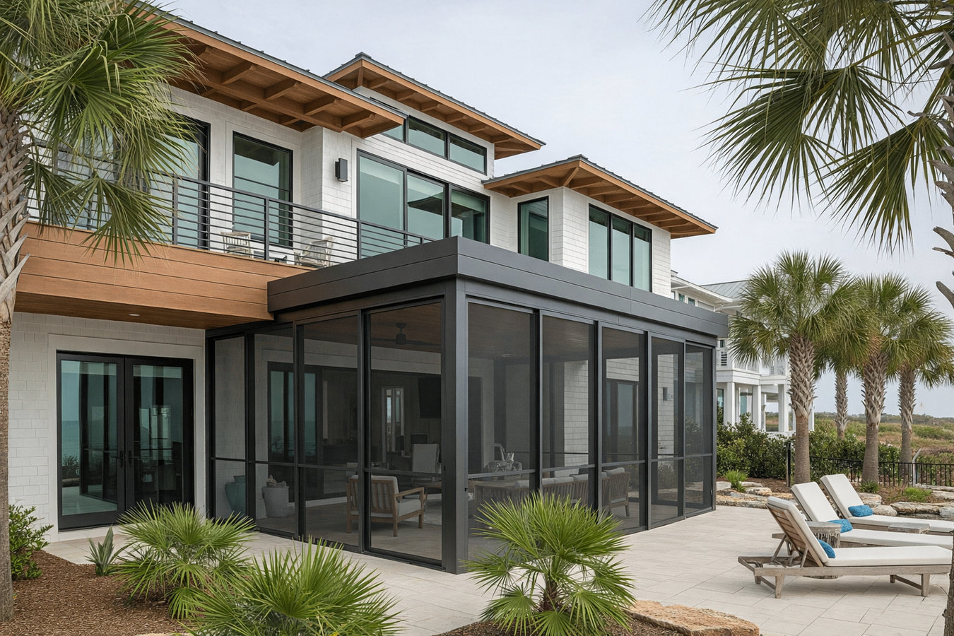 Screen room installation in Hollywood, FL